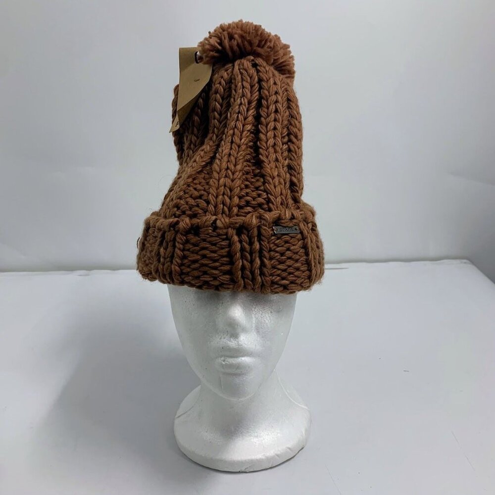 Prana Women's Snow Crystalโ Pom Pom Chunky Knit Fold Over Beanie OSFM NWT